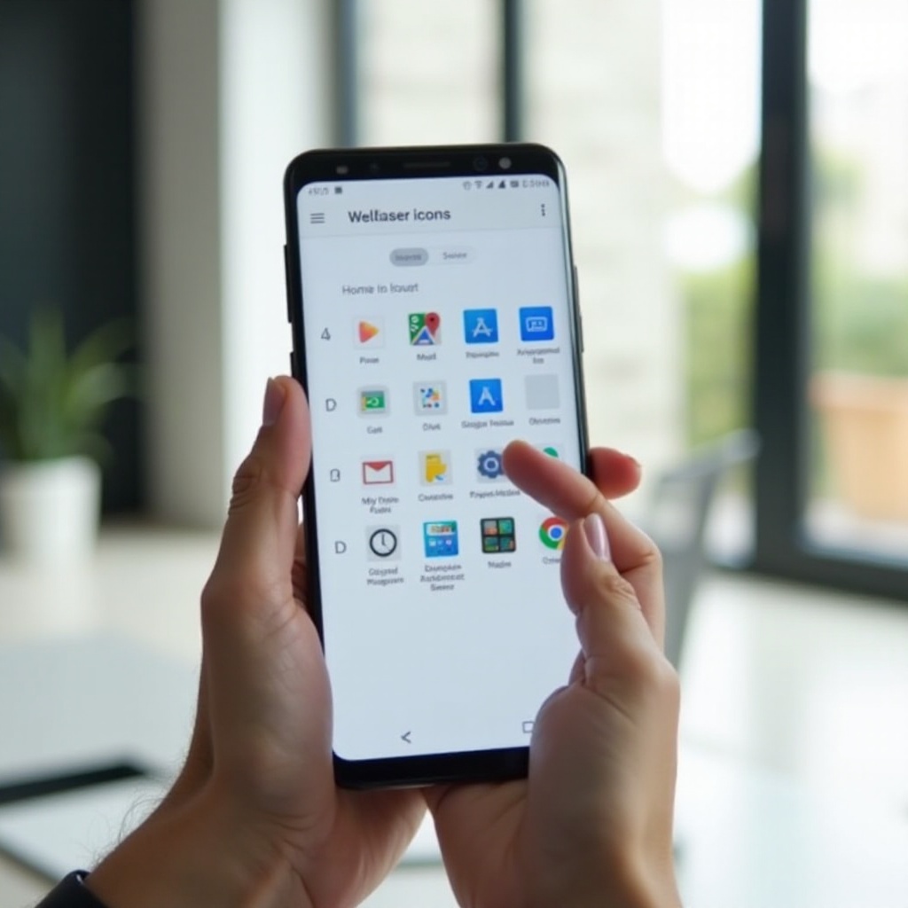 wie man Symbole auf Samsung kleiner macht