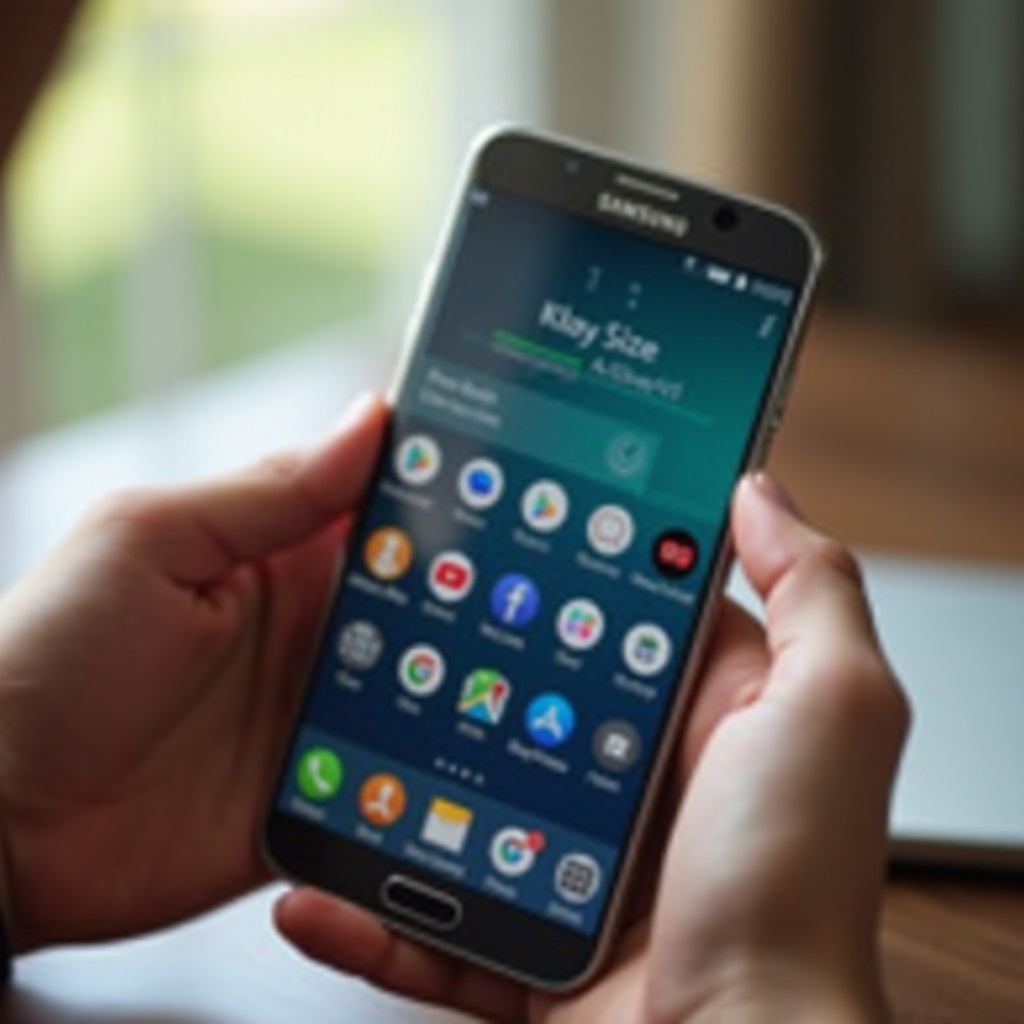 como diminuir o tamanho dos ícones no Samsung