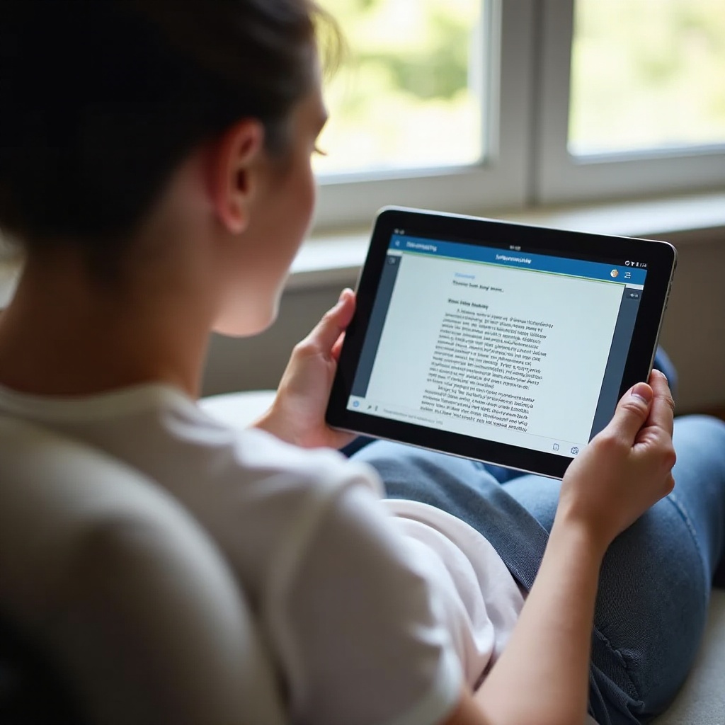 การพิมพ์ด้วยเสียงบนแท็บเล็ต Samsung Galaxy