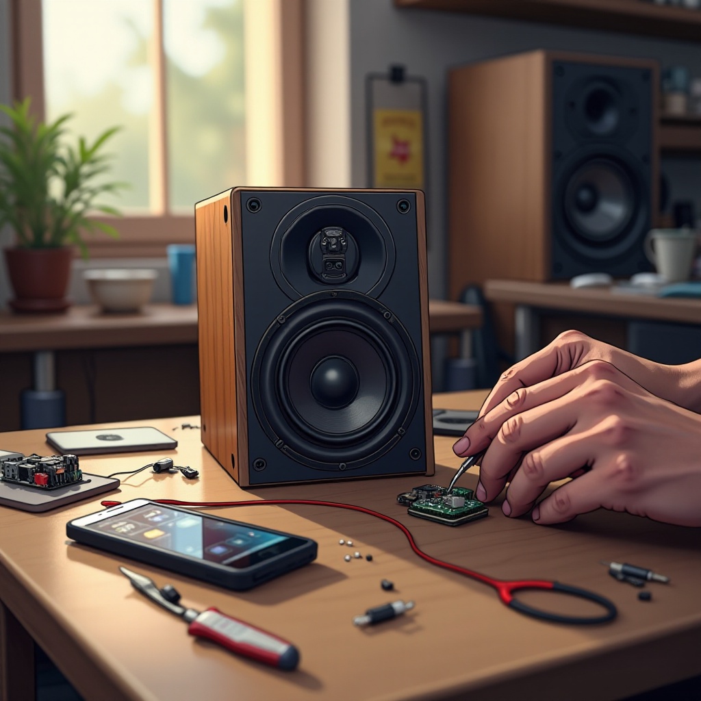 Lautsprecher mit Kabel zu Bluetooth