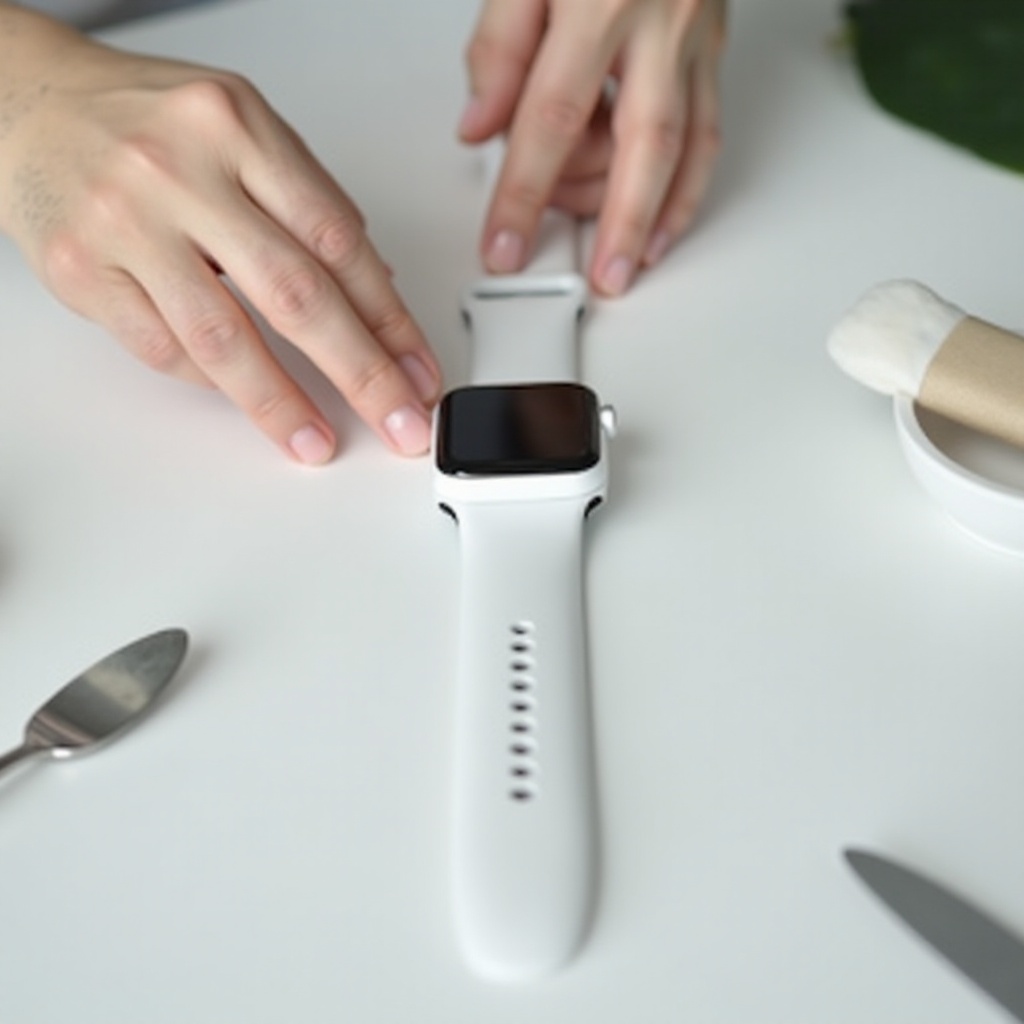 come pulire un cinturino bianco di uno smartwatch