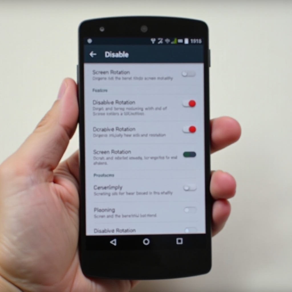 كيفية إيقاف دوران الشاشة