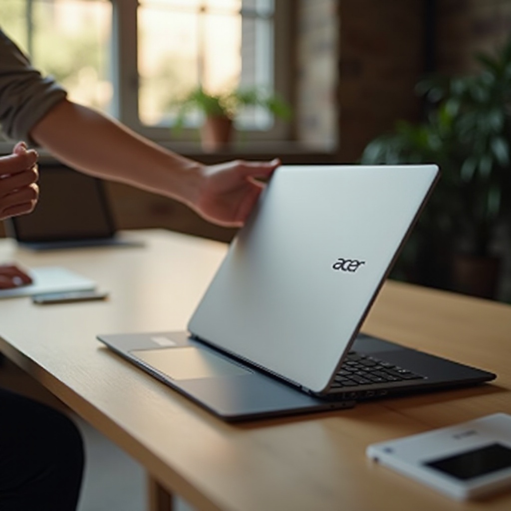 ลงทะเบียนแล็ปท็อป Acer Chromebook เครื่องใหม่