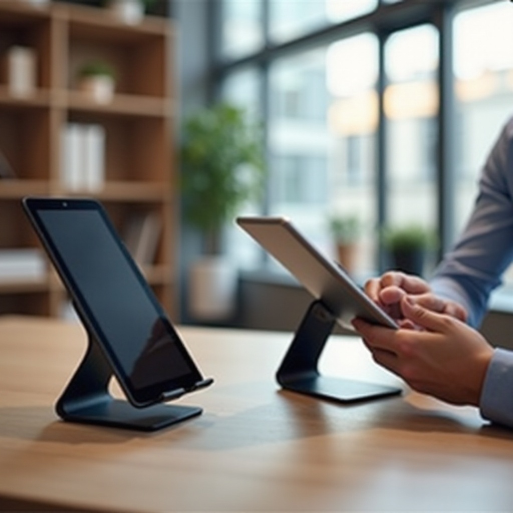 dispositivo para ajudar a segurar um tablet na mão