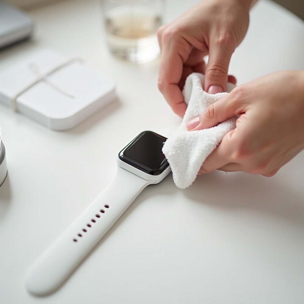 come pulire un cinturino bianco di uno smartwatch